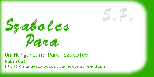szabolcs para business card